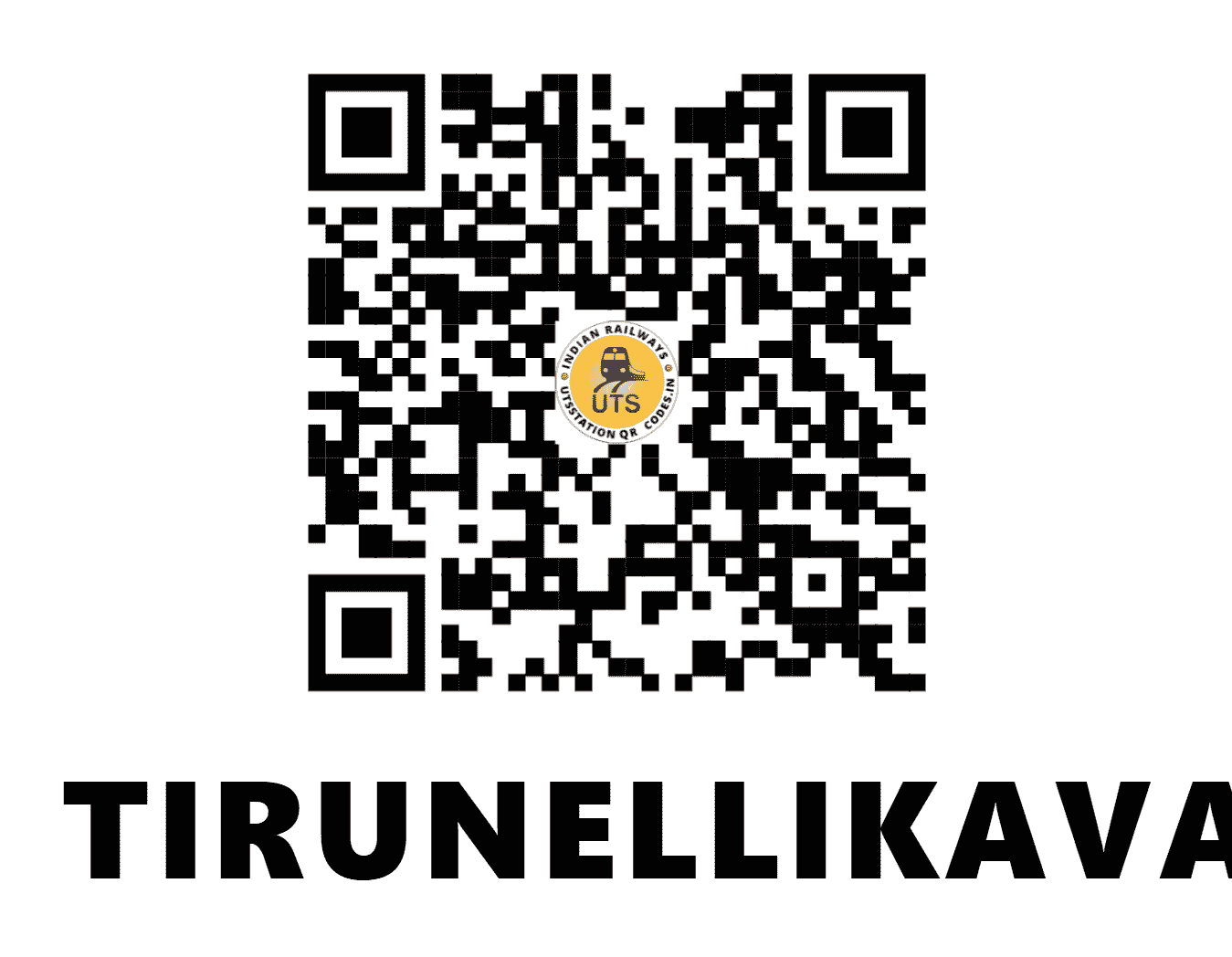 UTS QR Code for TIRUNELLIKAVAL - TNK - SR (TAMIL NADU)
